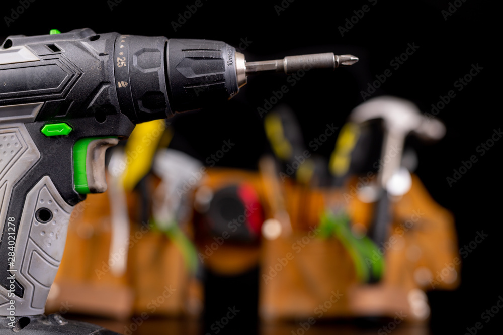 Tools for minor repairs in the leather assembly belt. DIY accessories ready to go. Tools for minor repairs in the leather assembly belt. DIY accessories ready to go.