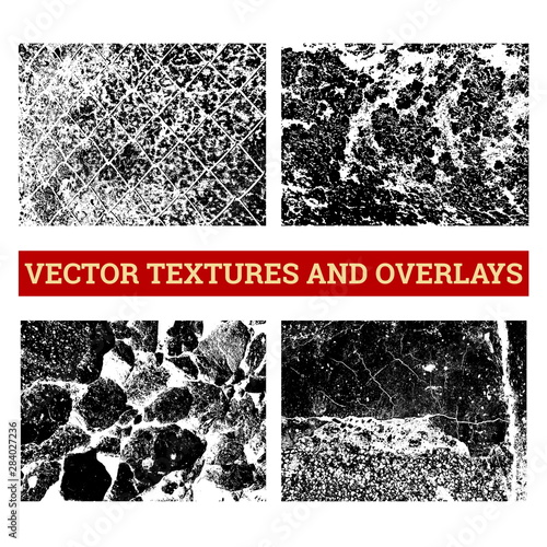 Abstract halftone vector illustration. Grunge textures and overlays for background and design.