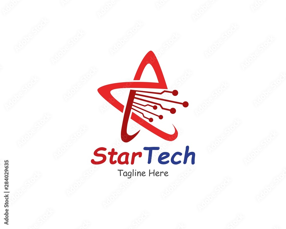Star Technology logo symbol or icon template