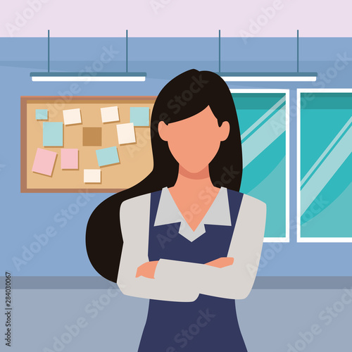 Executive businesswoman with crossed arms