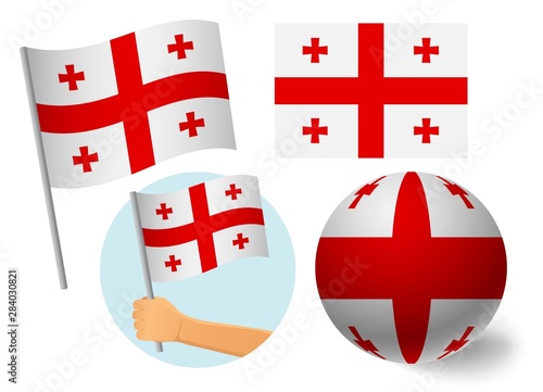 Georgia flag icon set