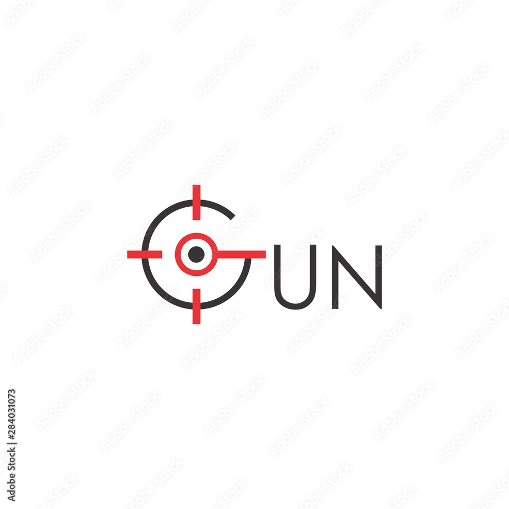 Letter GUN logo design vector Letter GUN logo design vector
