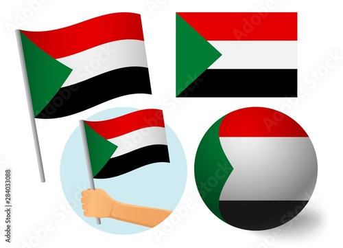 Free Download sudan flag icon set - GFXLoad
