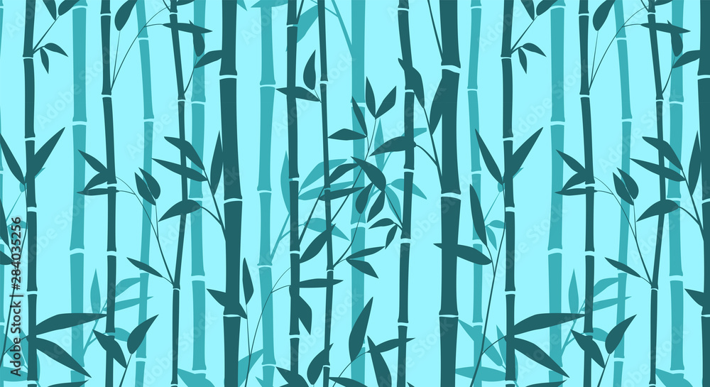 Naklejka Bambusowy las dla tła EPS 10