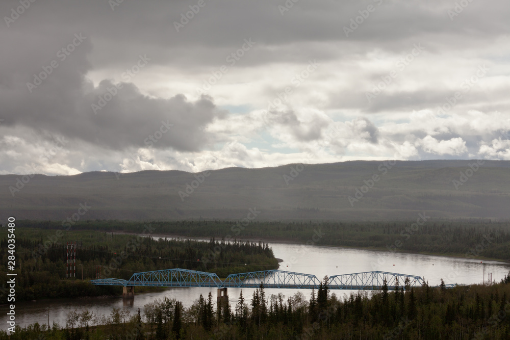 Pelly Crossing River bridge Yukon Territory Canada Pelly Crossing River bridge Yukon Territory Canada