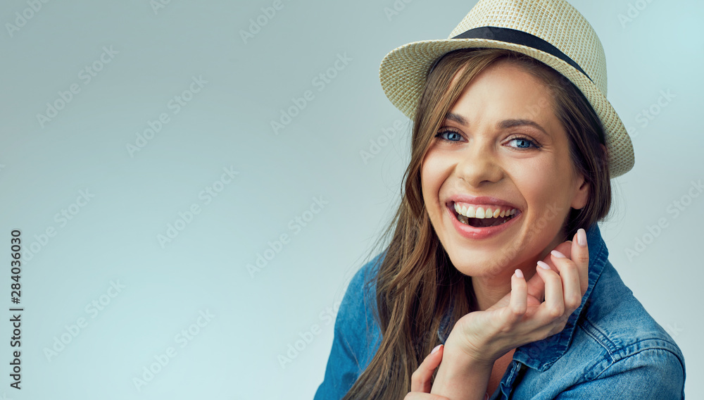 close up face portrait of smiling positive emotion girl. close up face portrait of smiling positive emotion girl.