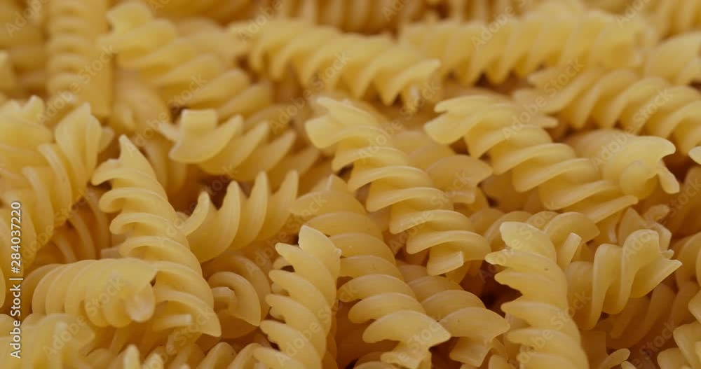 Stack of fusilli close up Stack of fusilli close up