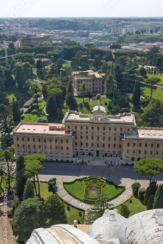 Panorama of Vatican city and Rome, Italy