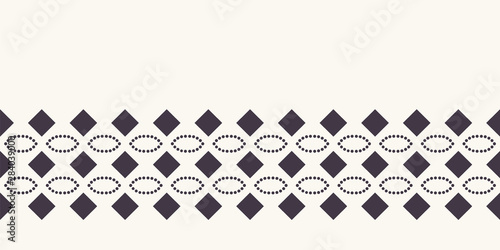 Seamless pattern hand drawn ornamental stripe background. Geometric ethnic tribal stripe. Vector line art ribbon edging trim
