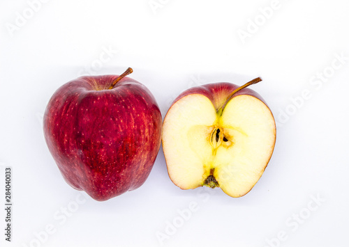 Red apple isolated White background
