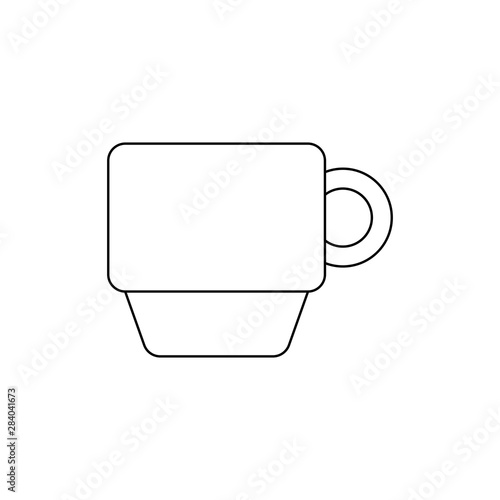 cup ceramic dishware isolated icon