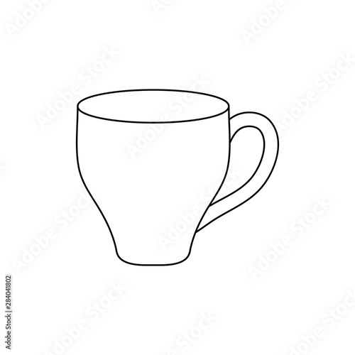 cup ceramic dishware isolated icon