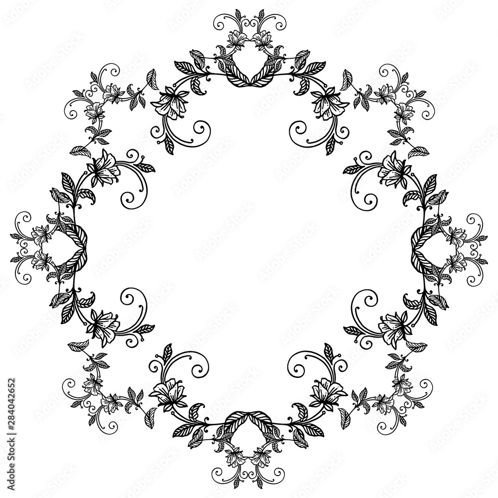 Silhouette of leaf flower frame, retro sketch isolated on white backdrop. Vector Silhouette of leaf flower frame, retro sketch isolated on white backdrop. Vector