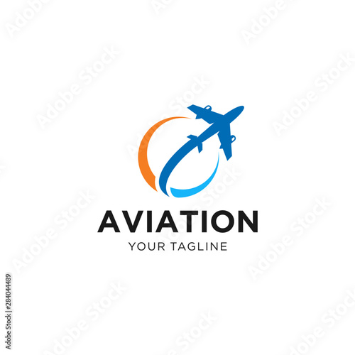 Aviation Logo Design Vector Template