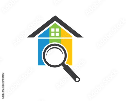 magnifier icon logo vector illustration design