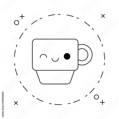 cute cup ceramic kawaii style