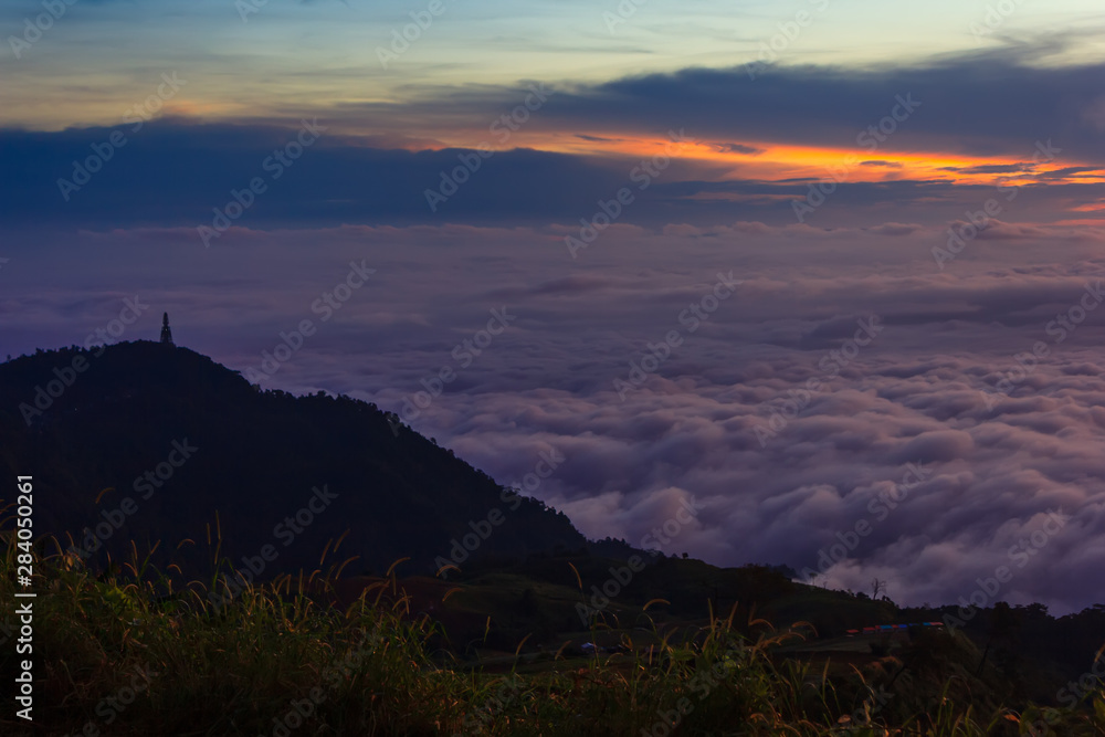 Morning mist at Phu Tubberk, Thailand Morning mist at Phu Tubberk, Thailand