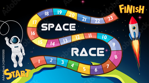 Space Race board game background