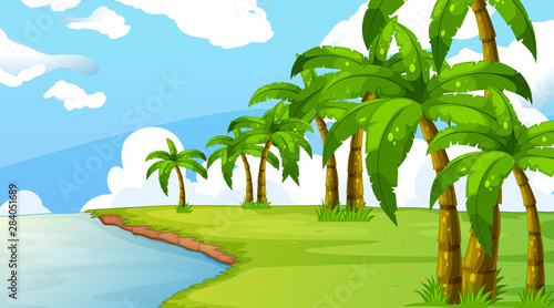 Empty nature beach ocean coastal landscape