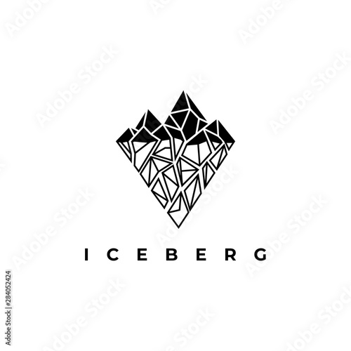 iceberg logo design vector template