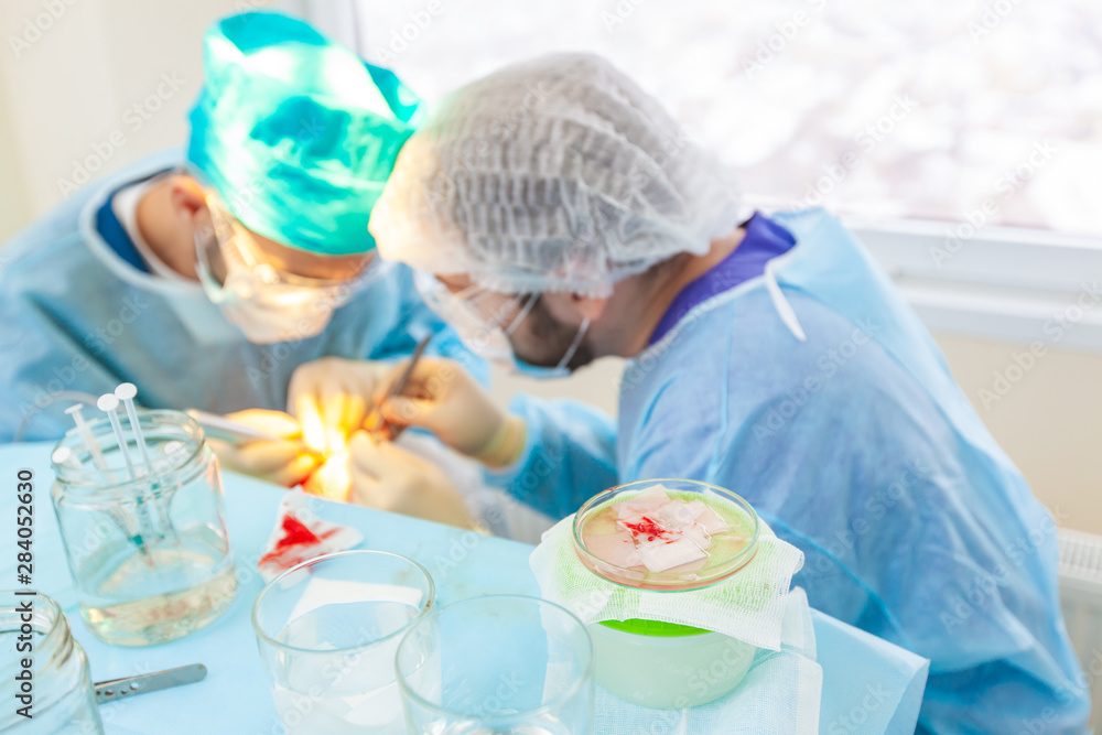 Baldness Treatment Hair Transplant Surgeons In The Operating Room Baldness Treatment Hair Transplant Surgeons In The Operating Room