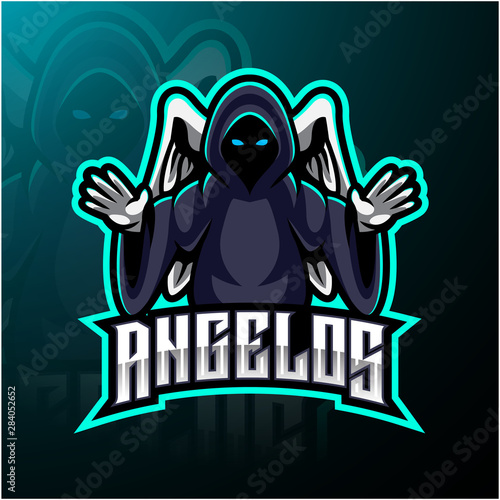 Angel esport mascot logo design
