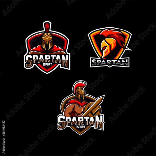 Obraz na plátně Spartan vector logo, spartan esport emblem