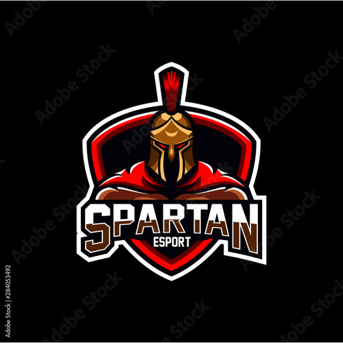 Spartan vector logo, spartan esport emblem