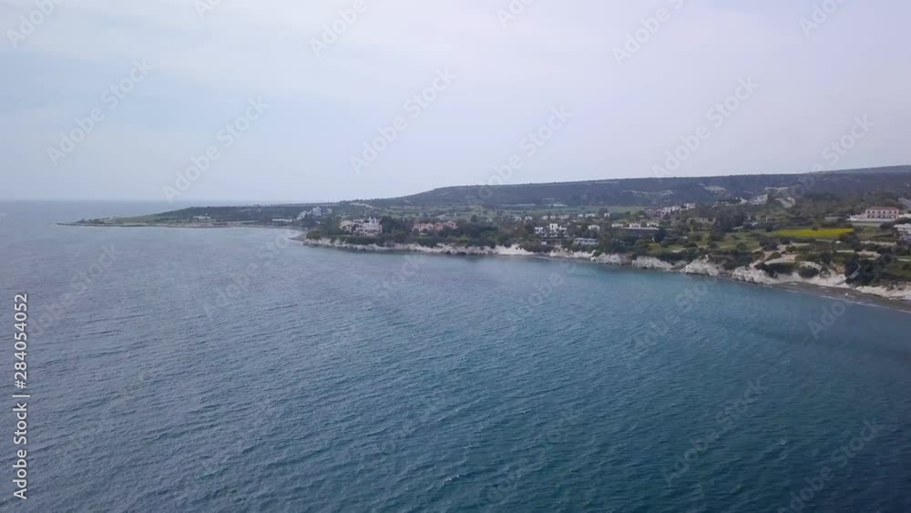 high view from drone on beautiful coastline in cloudy weather in daytime high view from drone on beautiful coastline in cloudy weather in daytime