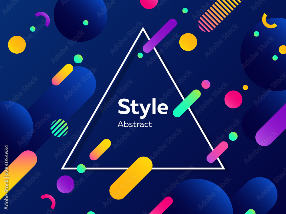 Creative modern composition. Dynamical colored forms and lines. Gradient abstract banners with flowing liquid shapes. Template for logo, flyer, presentation