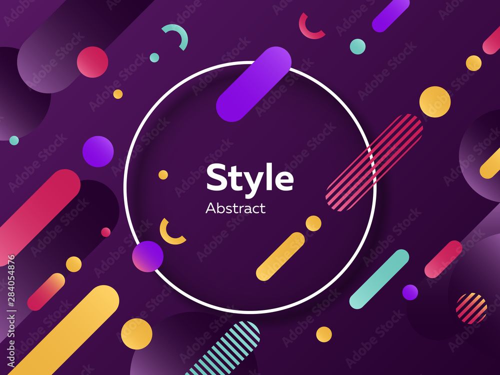 Modern badge for poster. Dynamical colored forms and lines. Gradient abstract banners with flowing liquid shapes. Template for logo, flyer, presentation