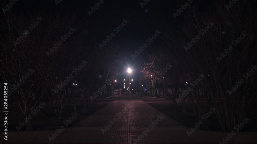 Public Park at Night in Carhue, a Small Argentine Town. Public Park at Night in Carhue, a Small Argentine Town.