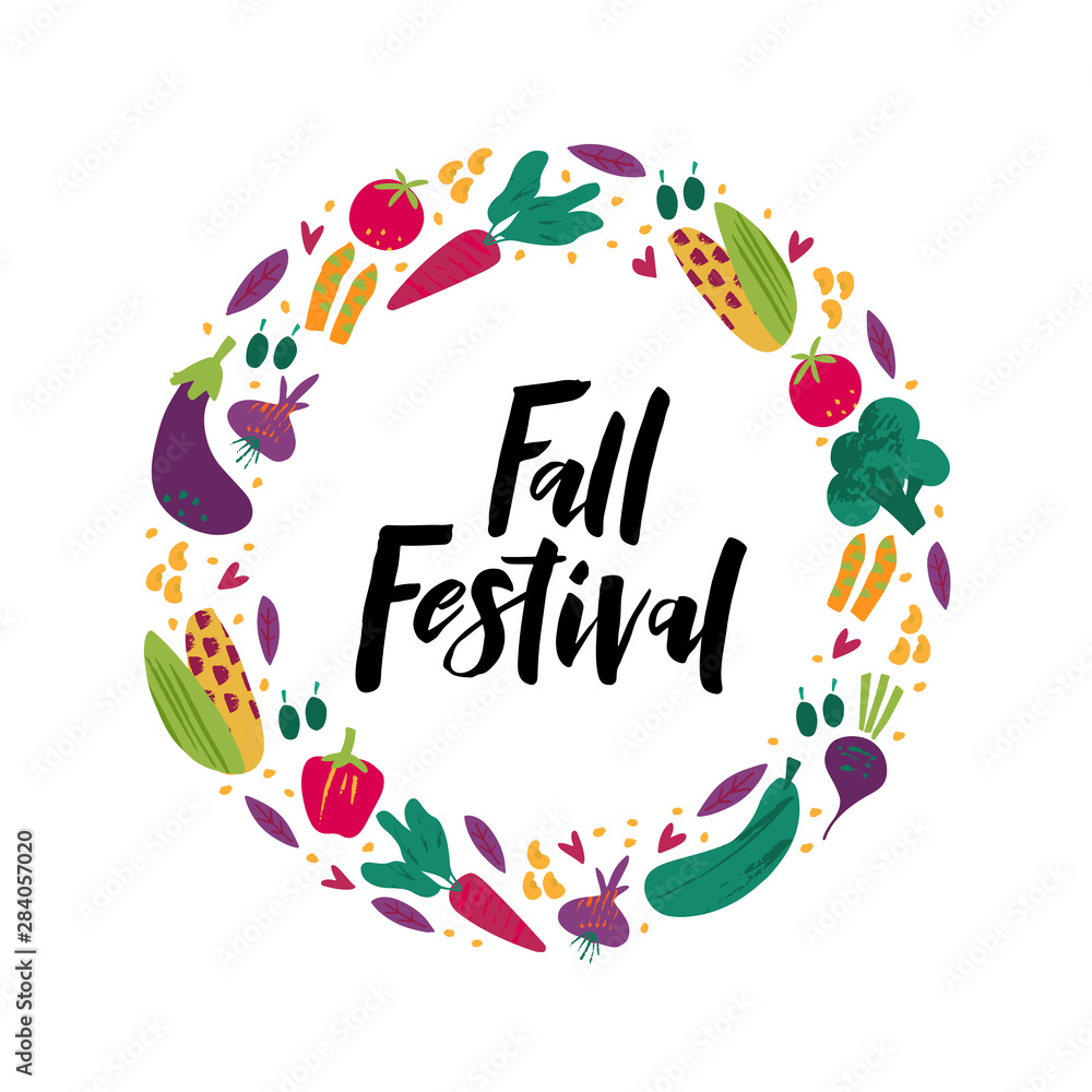 Fall festival vector banner template