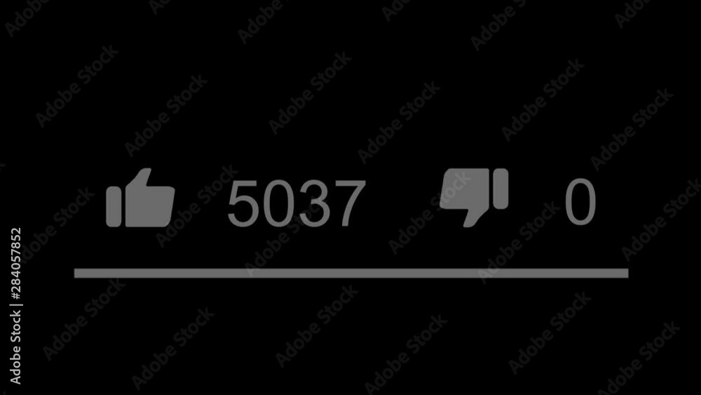 Youtube Like Numbers Count Increase Transparent Background Animation ...