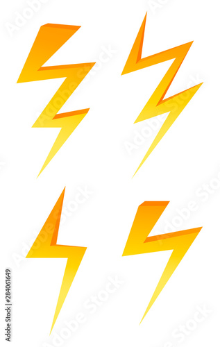 Lightning bolt vector illustration.