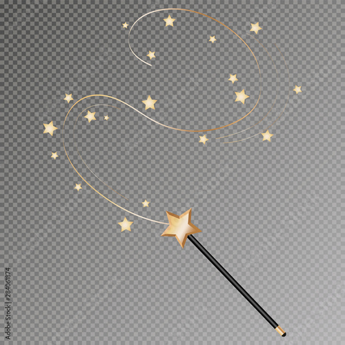 Vector illustration of magic wand.