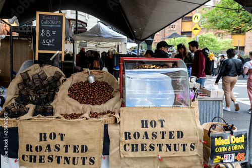 Street market selling coffee 
