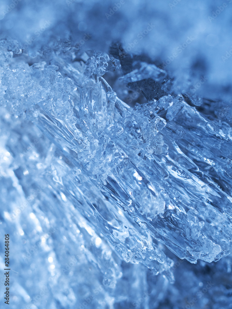 Obraz premium Blue ice abstract natural background
