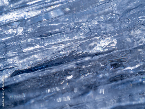 Blue ice abstract natural background