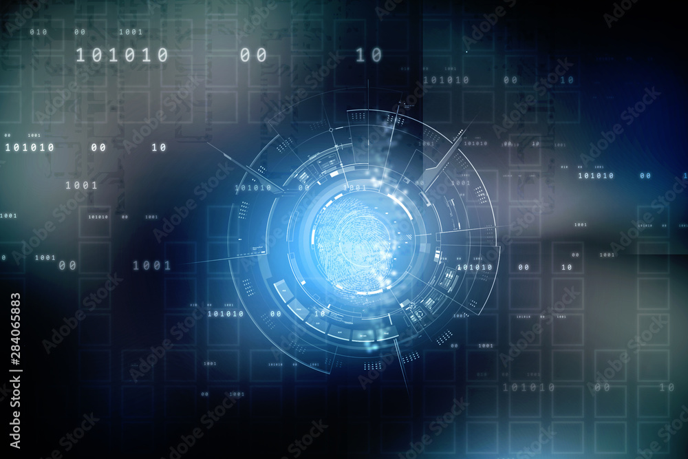 Fingerprint Scanning Technology Concept 2d Illustration Fingerprint Scanning Technology Concept 2d Illustration