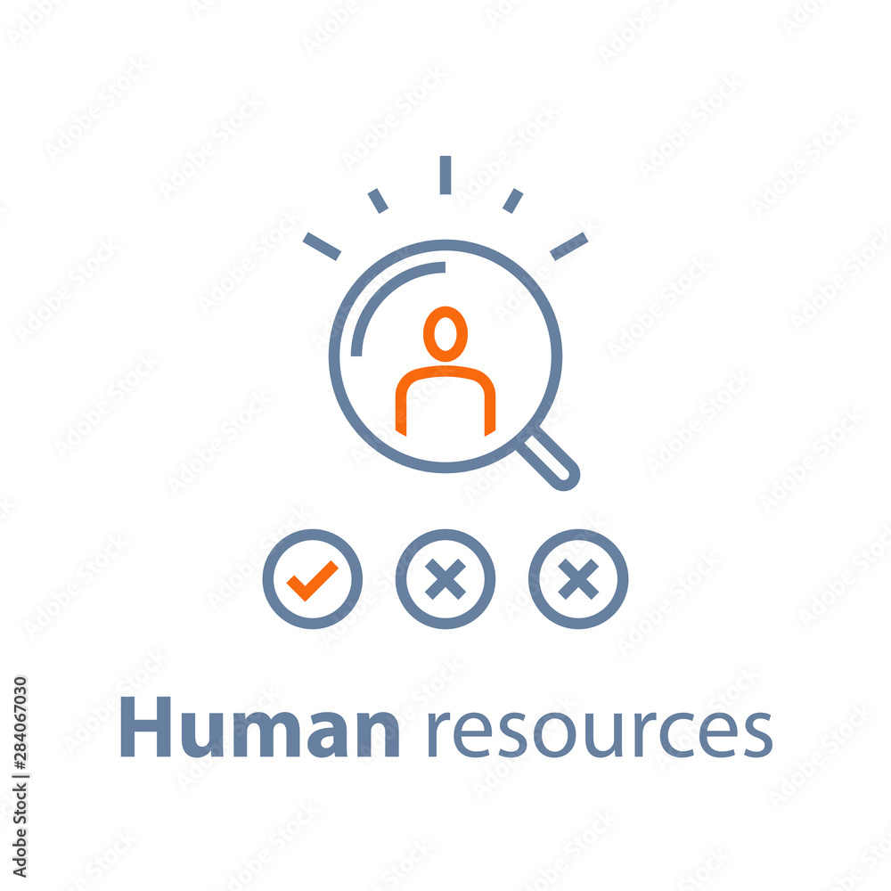 Human resources, choose candidate, recruitment service, fill vacancy, employment concept Human resources, choose candidate, recruitment service, fill vacancy, employment concept