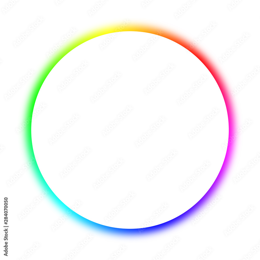 Rainbow circle (white) - obrazy, fototapety, plakaty 