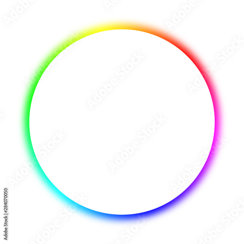 Rainbow circle (white)