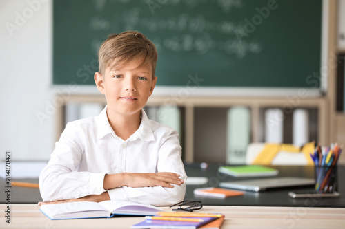 Cute little pupil during le...
