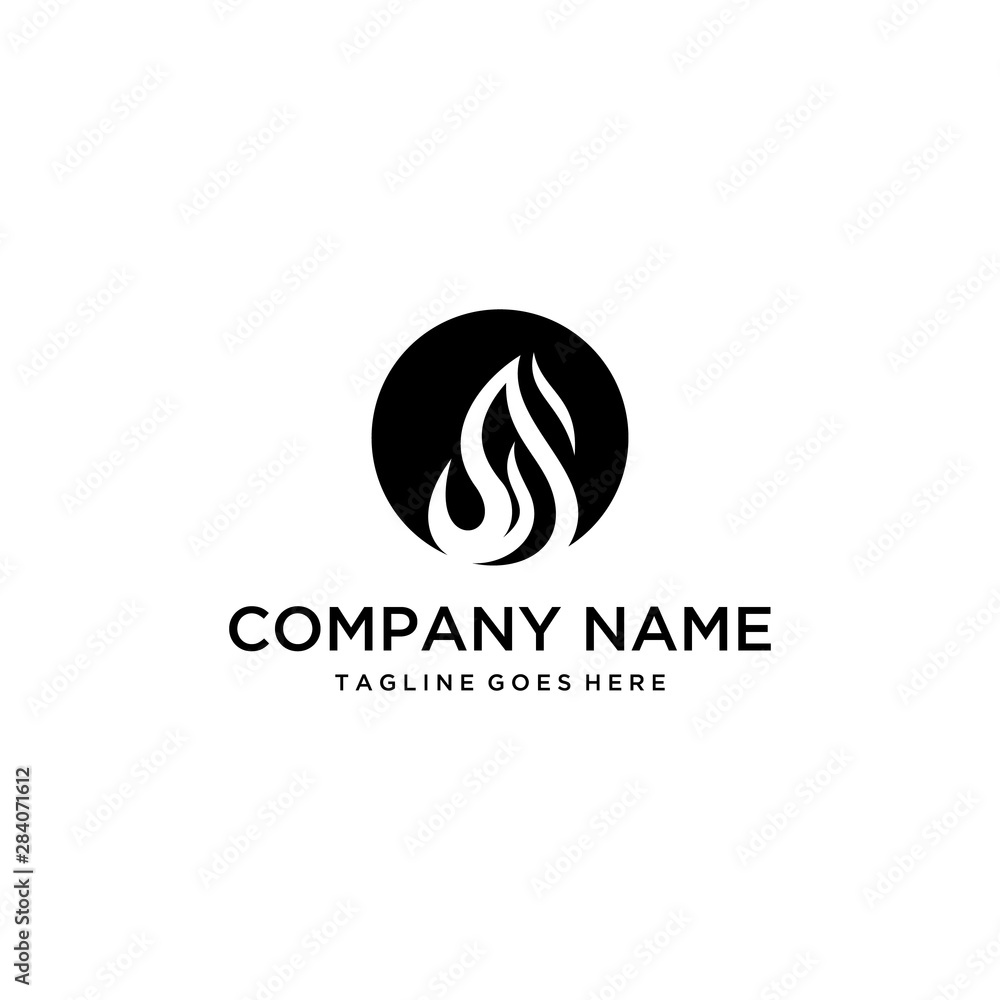 The spirit circle fire that continues to burn logo design illustration 