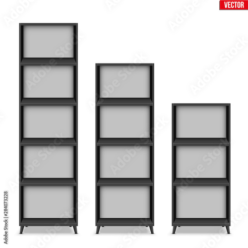 Empty rack with shelves or bookshelf