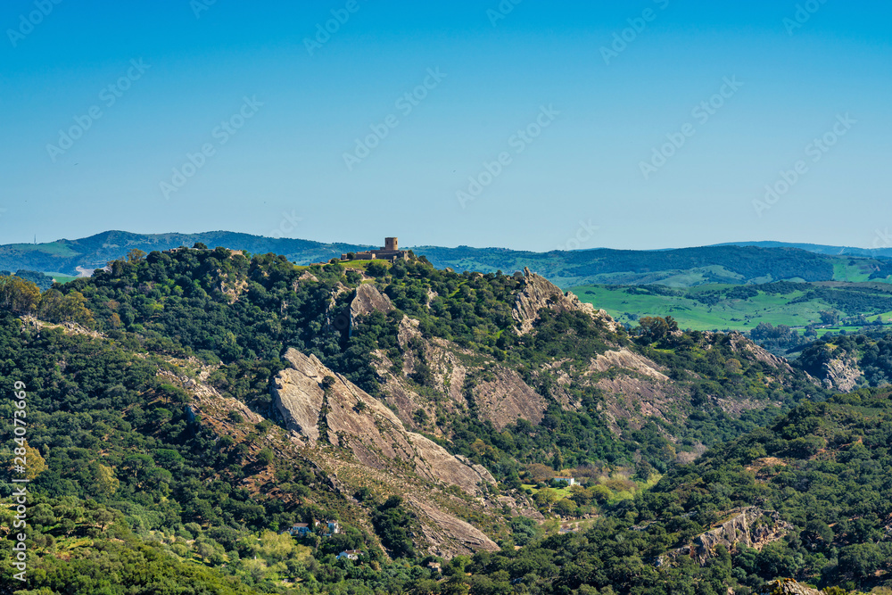 View across the Jimena de la Frontera countryside, Andalusia, Spain View across the Jimena de la Frontera countryside, Andalusia, Spain