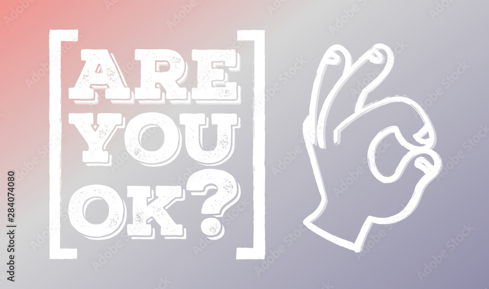 Are you ok quote vector illüstration for poster, banner, slider, ad Are you ok quote vector illüstration for poster, banner, slider, ad