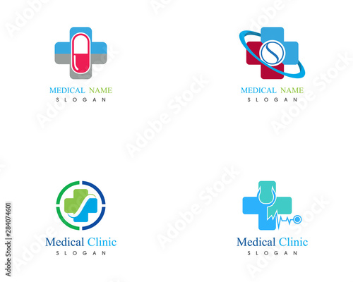 Health medical logo illustration vector design