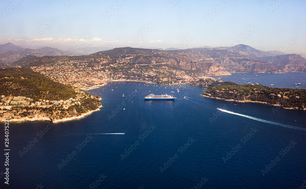 view from above french riviera